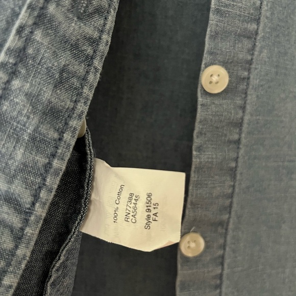Vintage J. Crew Chambray Blue Denim Shirt - Picture 6 of 7